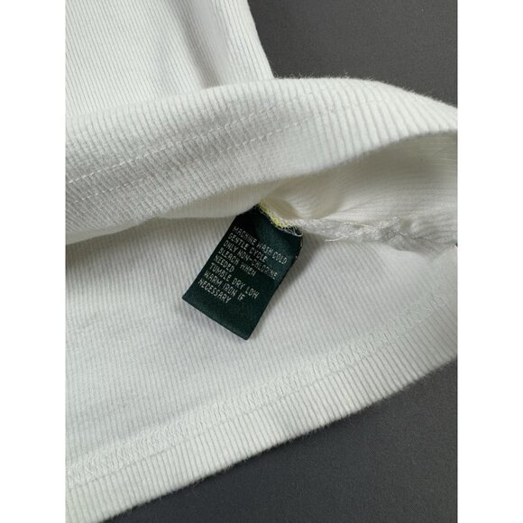Rare Vintage 90s Y2K Lauren Ralph Lauren White Ringer Shirt Large Womens Tee - Picture 5 of 7
